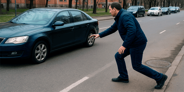 Дорожно-транспортное происшествие самопроизвольно